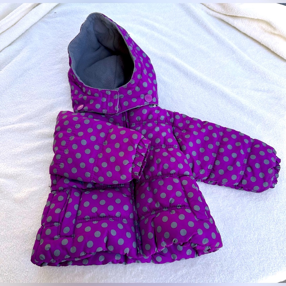 Carter’s baby jacket with detachable hood. Size 12 months. Soft lining like new